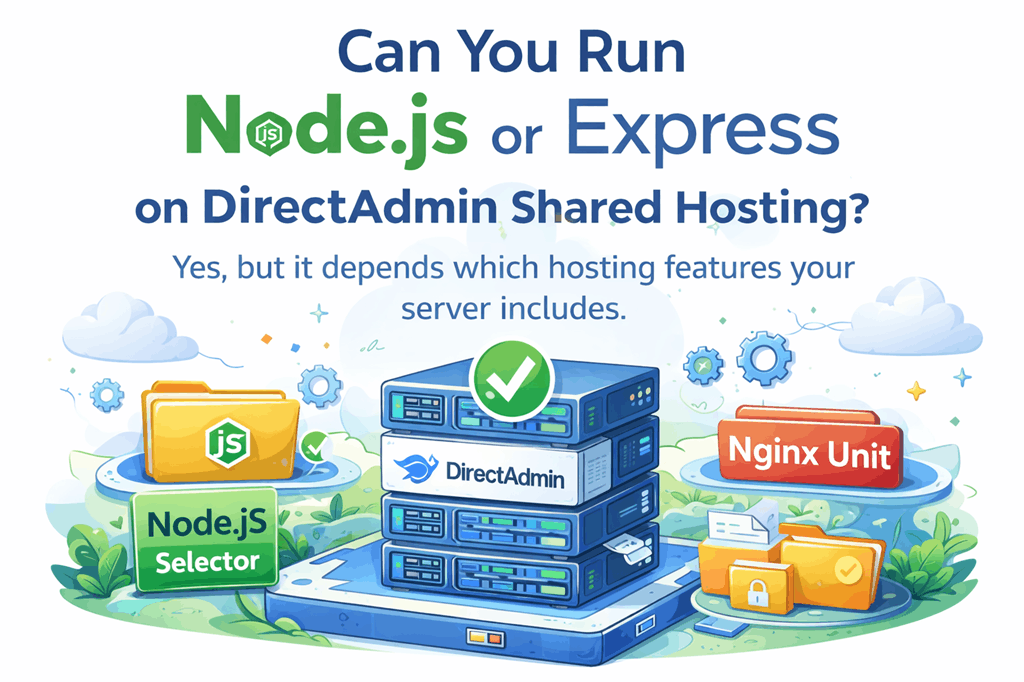 Can you run Node.js or Express on DirectAdmin shared hosting