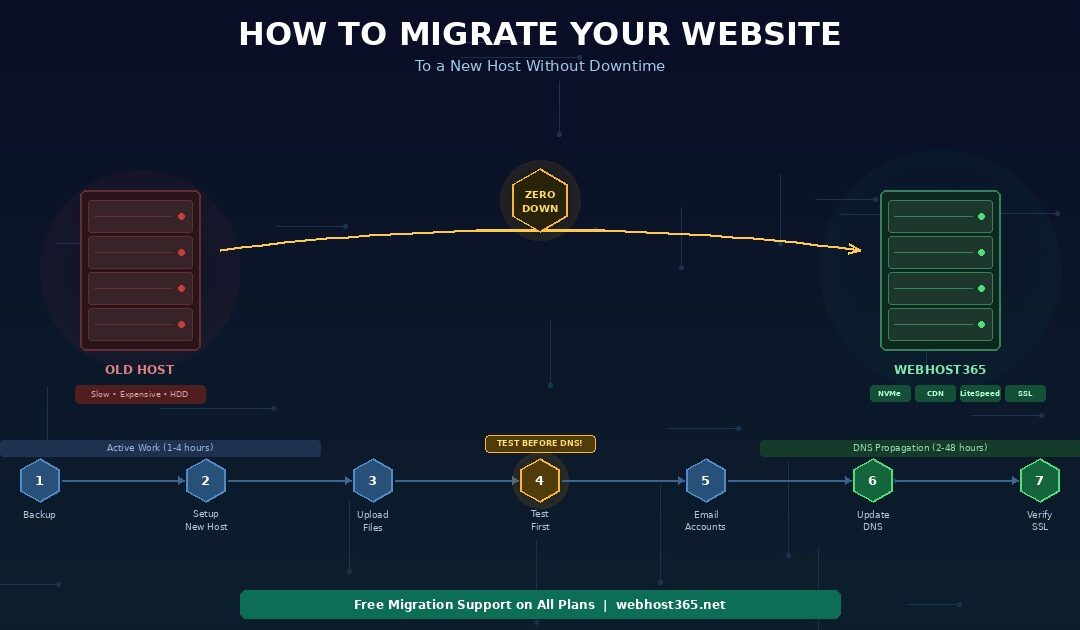 How to Migrate Your Website to a New Host Without Downtime