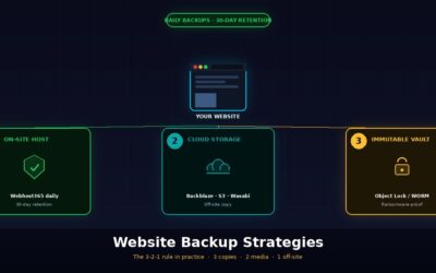 Website Backup Strategies: The 3-2-1 Rule in Practice
