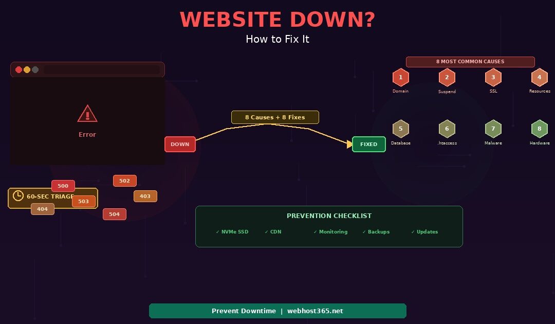Website Down? How to Fix It