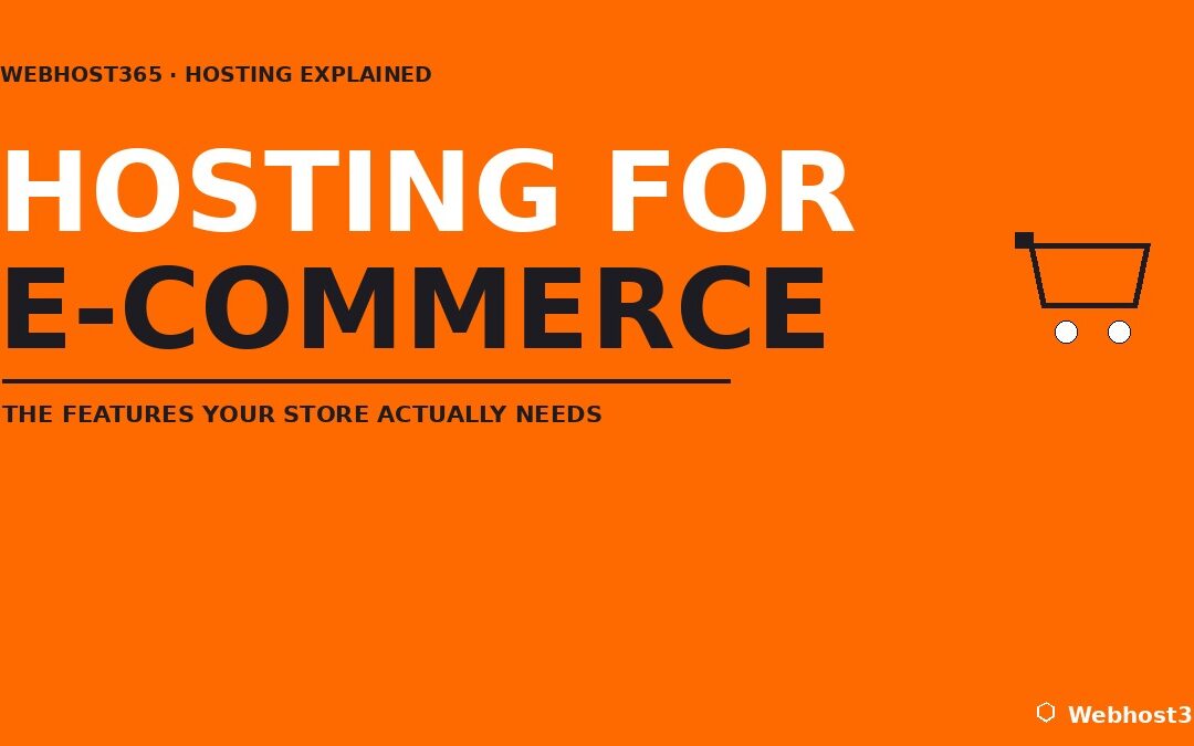 Hosting for e-commerce — the key features your online store actually needs