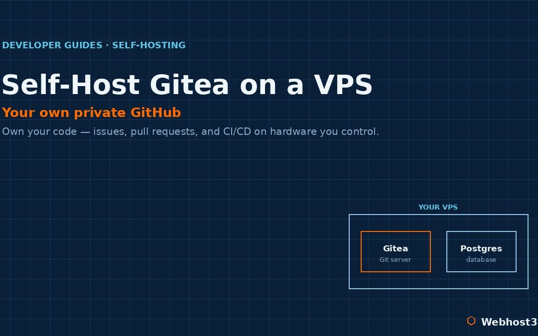 Self-host Gitea on a VPS, your own private GitHub alternative with issues, pull requests, and CI/CD
